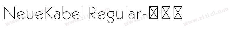 NeueKabel Regular字体转换